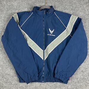 Sklilcraft U.S. Air Force PTU Jacket Mens M Blue Reflective Military Windbreaker